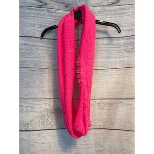 Hot Pink Acrylic Infinity Scarf One Size